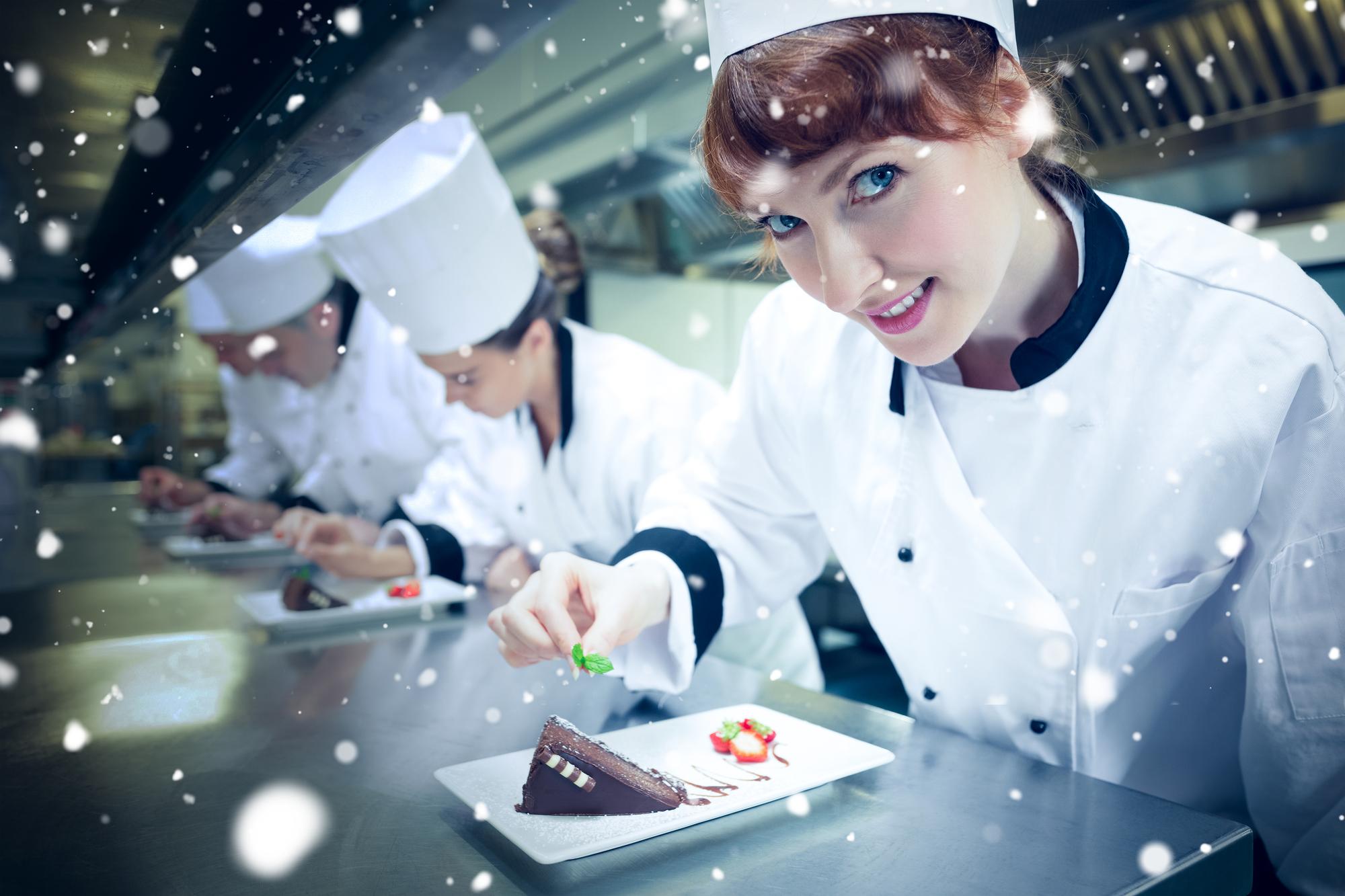 Students tasting and taking notes in studio